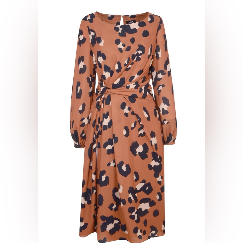 Wallis Orange and Black Long Sleeve Dress